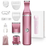 Unibono Bikini Trimmer for Women,3-in-1 Rechargeable Pubic Hair Trimmer for Women,Waterproof Electric Trimmer for Face,Leg and Underarm in USB-C Charging