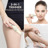 3-in-1 Women Bikini Trimmer,Unibono Bikini Trimmer for Women Pubic Hair,Personal Hair Trimmer for Women Bikini Area,Electric Razors for Women Face Leg Armpits