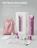 Unibono Bikini Trimmer for Women,3-in-1 Rechargeable Pubic Hair Trimmer for Women,Waterproof Electric Trimmer for Face,Leg and Underarm in USB-C Charging
