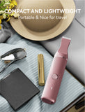 Unibono Bikini Trimmer for Women,3-in-1 Rechargeable Pubic Hair Trimmer for Women,Waterproof Electric Trimmer for Face,Leg and Underarm in USB-C Charging (Rose Gold)